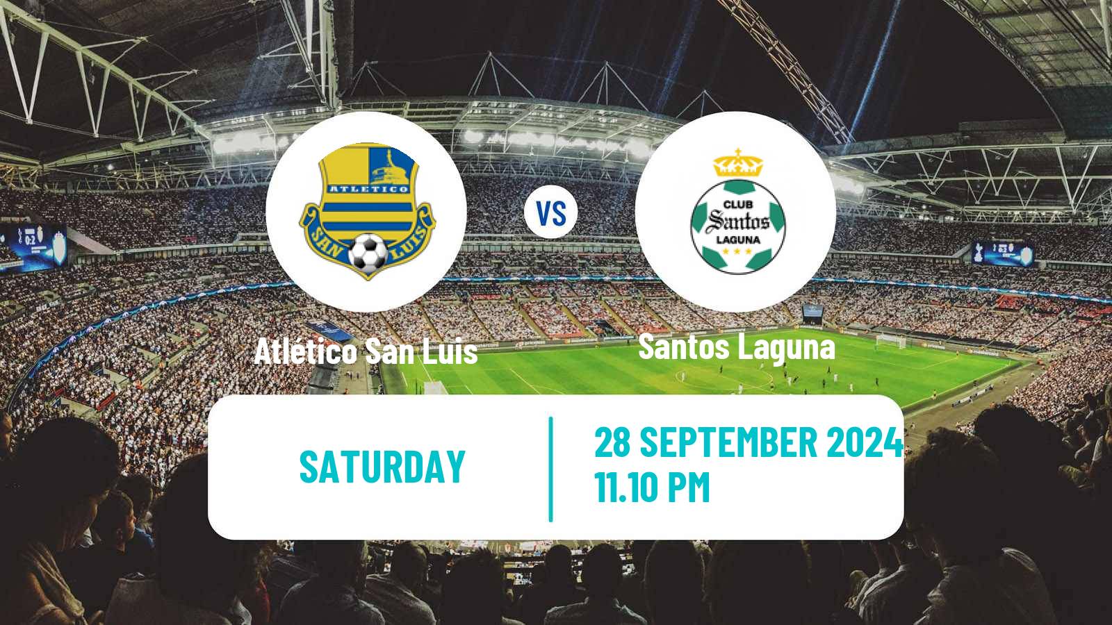 Soccer Mexican Liga MX Atlético San Luis - Santos Laguna