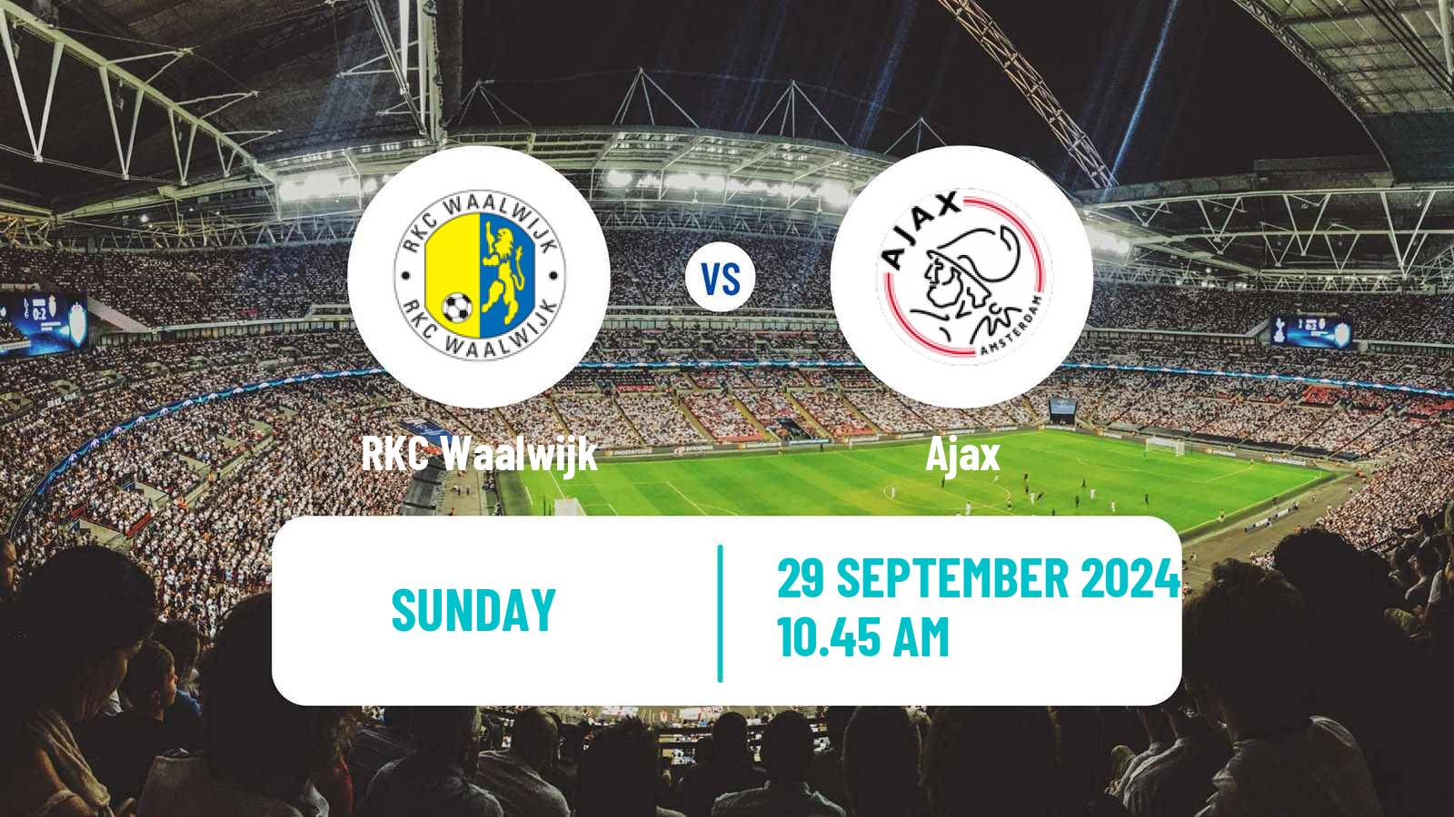 Soccer Dutch Eredivisie Waalwijk - Ajax