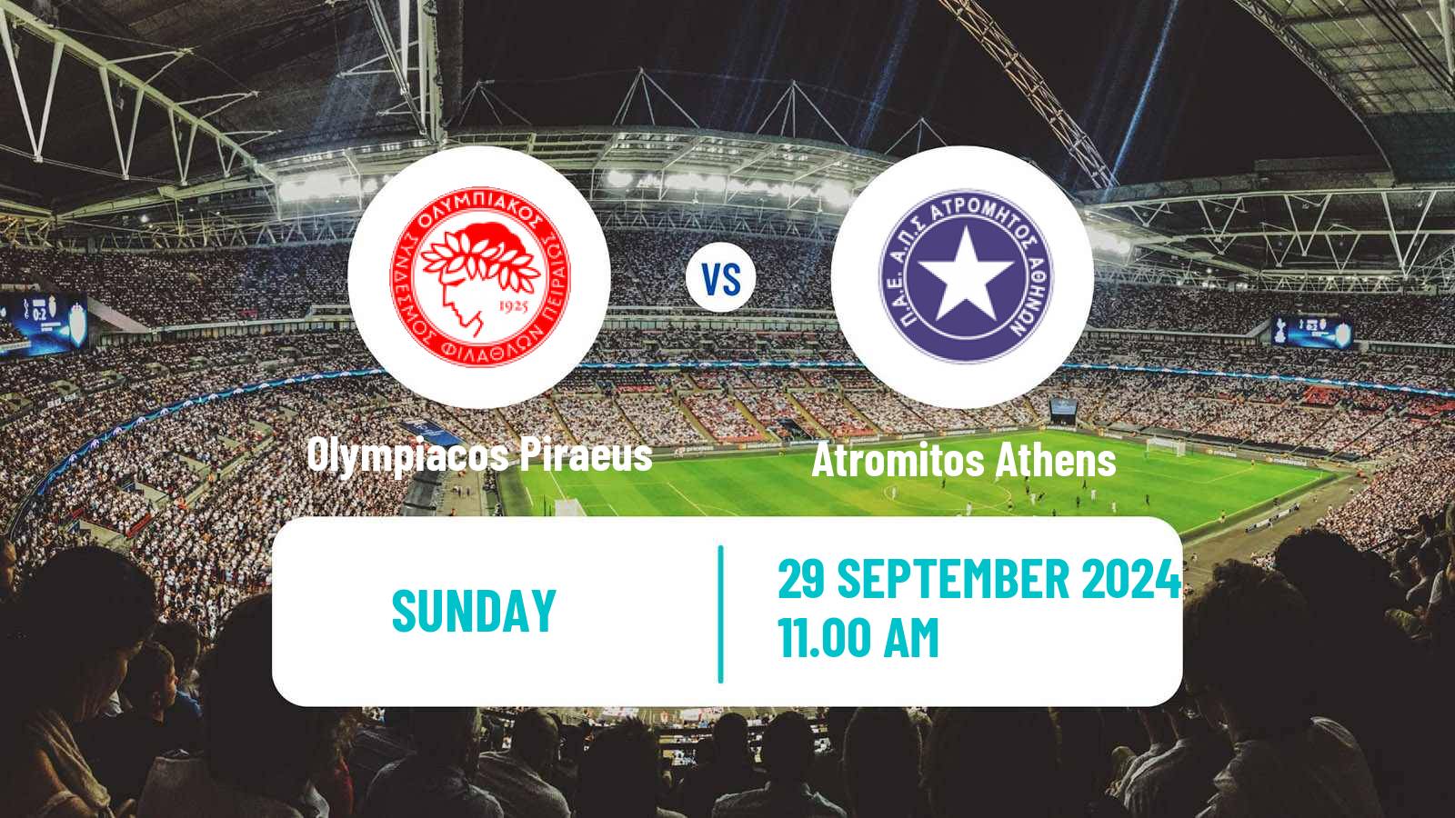 Soccer Greek Super League Olympiacos Piraeus - Atromitos Athens