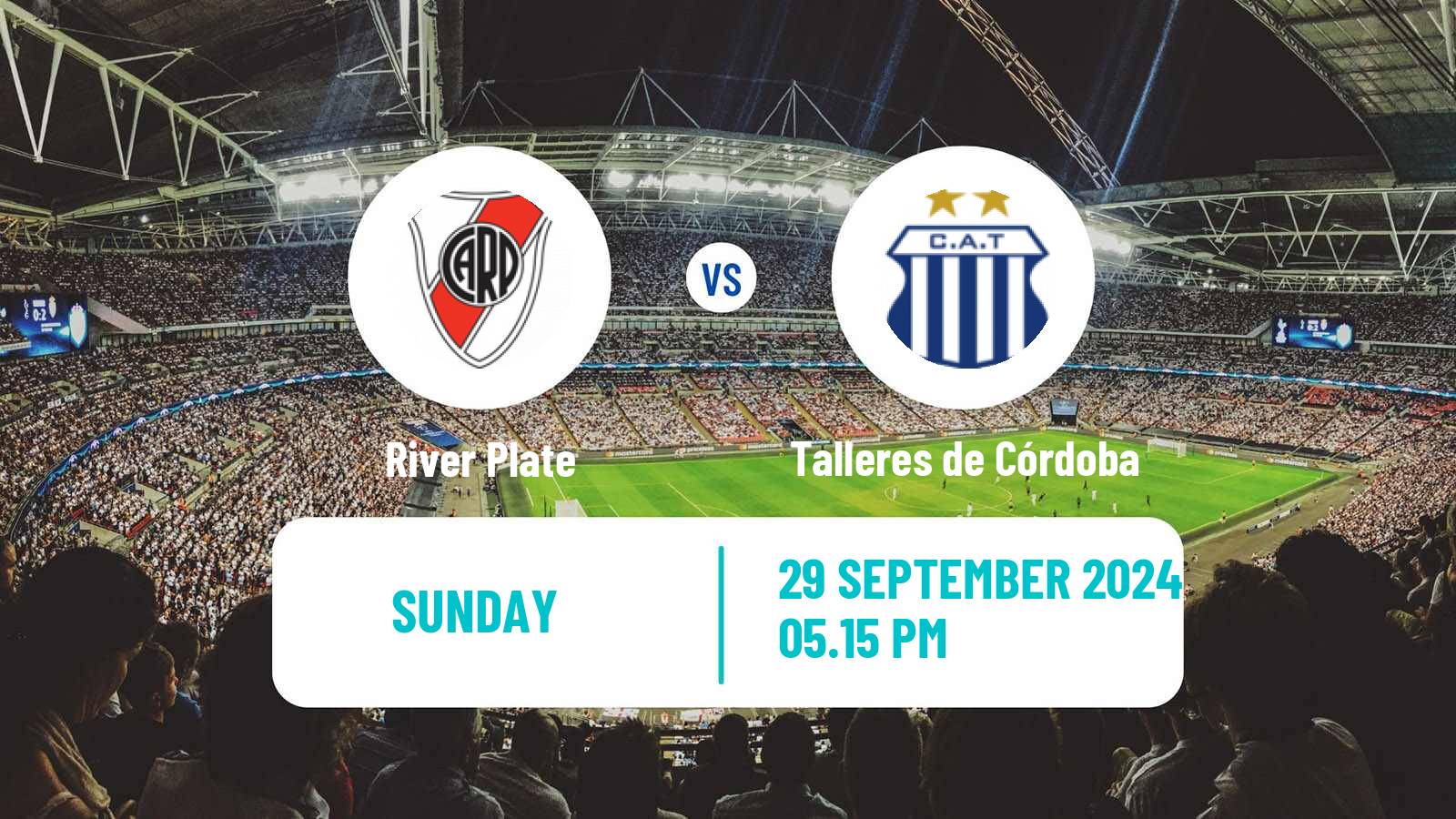 Soccer Argentinian Liga Profesional River Plate - Talleres de Córdoba