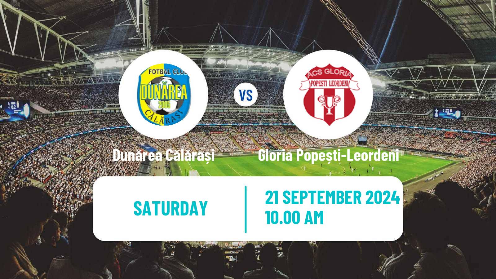 Soccer Romanian Liga 3 - Seria 3 Dunărea Călărași - Gloria Popești-Leordeni