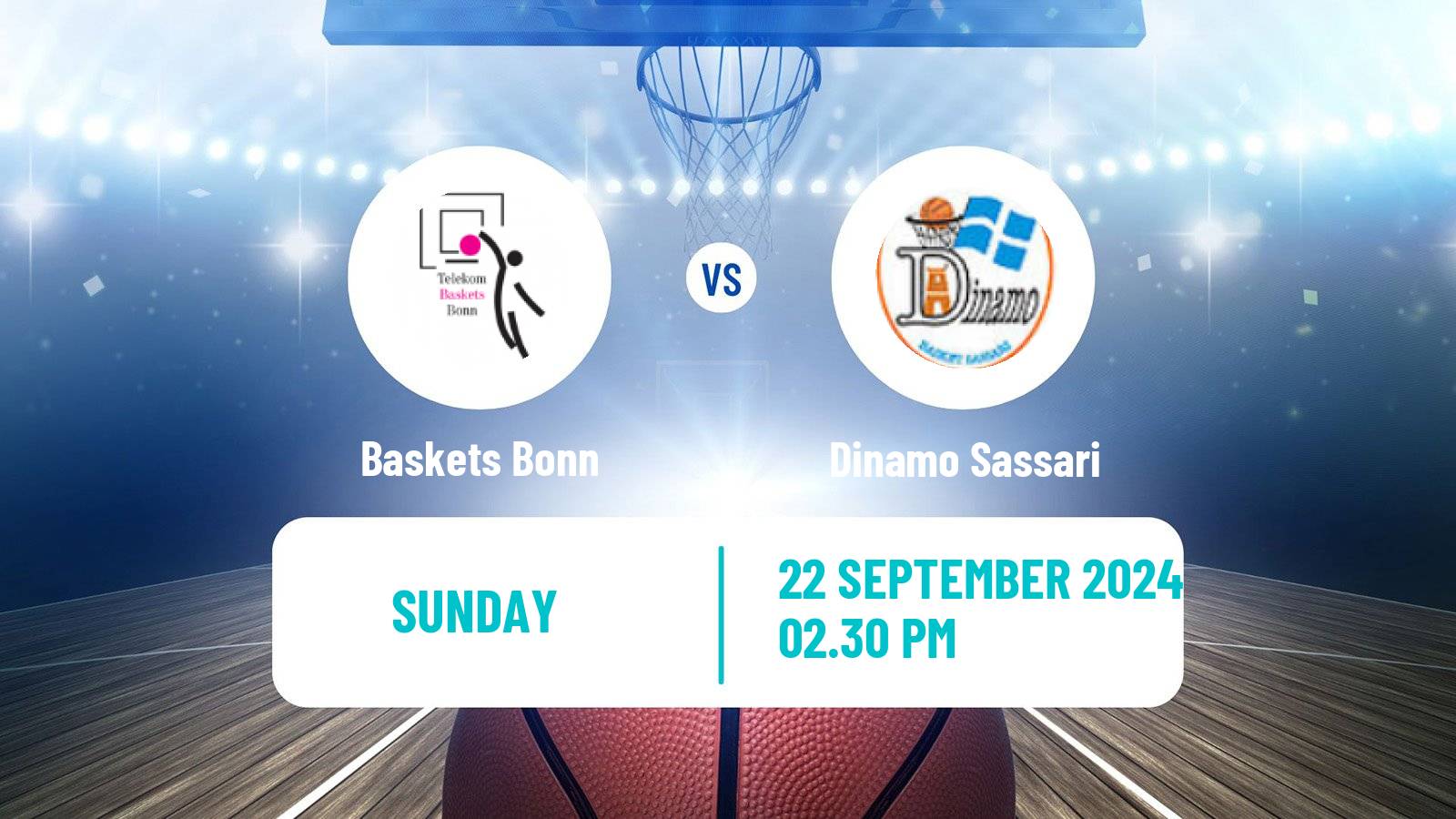 Basketball Champions League Basketball Baskets Bonn - Dinamo Sassari