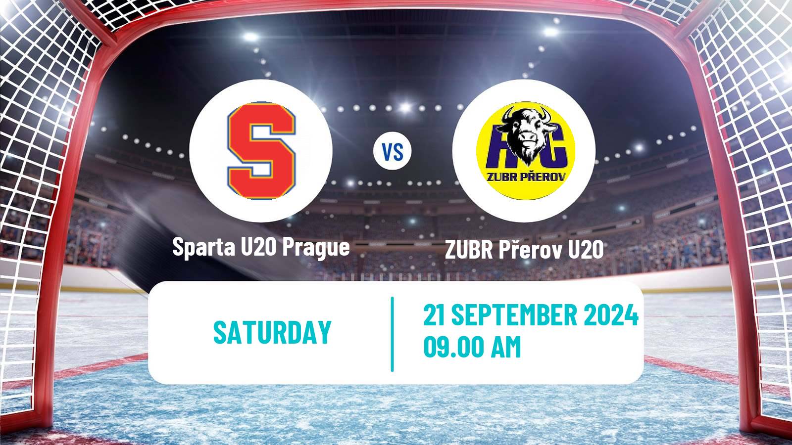 Hockey Czech ELJ Sparta U20 Prague - ZUBR Přerov U20