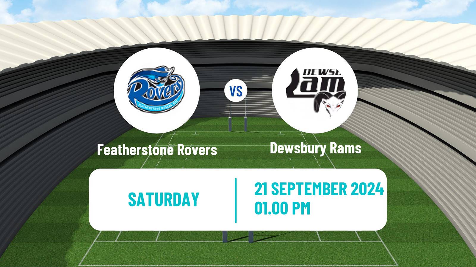 Rugby league English Championship Rugby League Featherstone Rovers - Dewsbury Rams