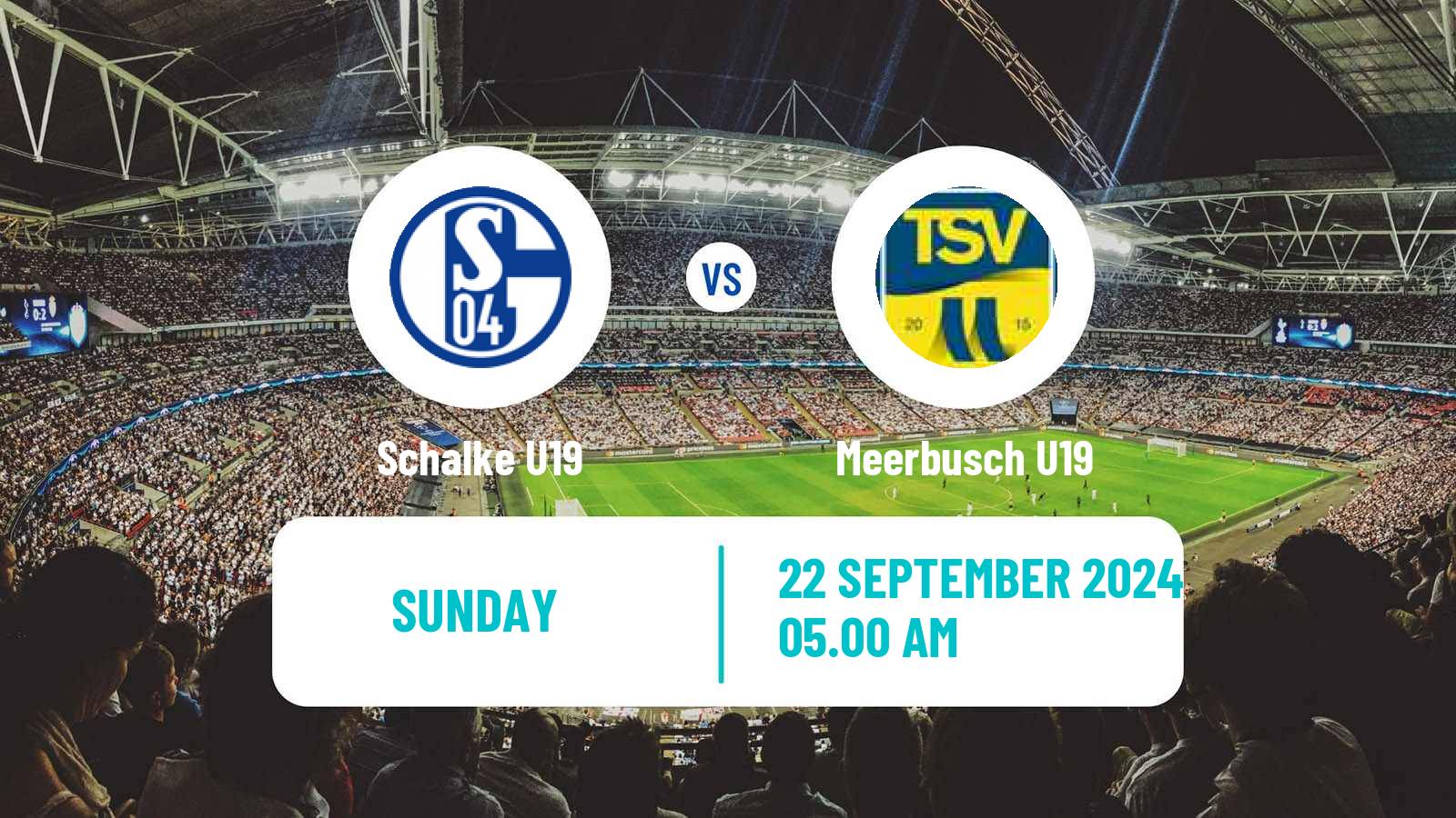 Soccer German DFB Youth League Schalke U19 - Meerbusch U19