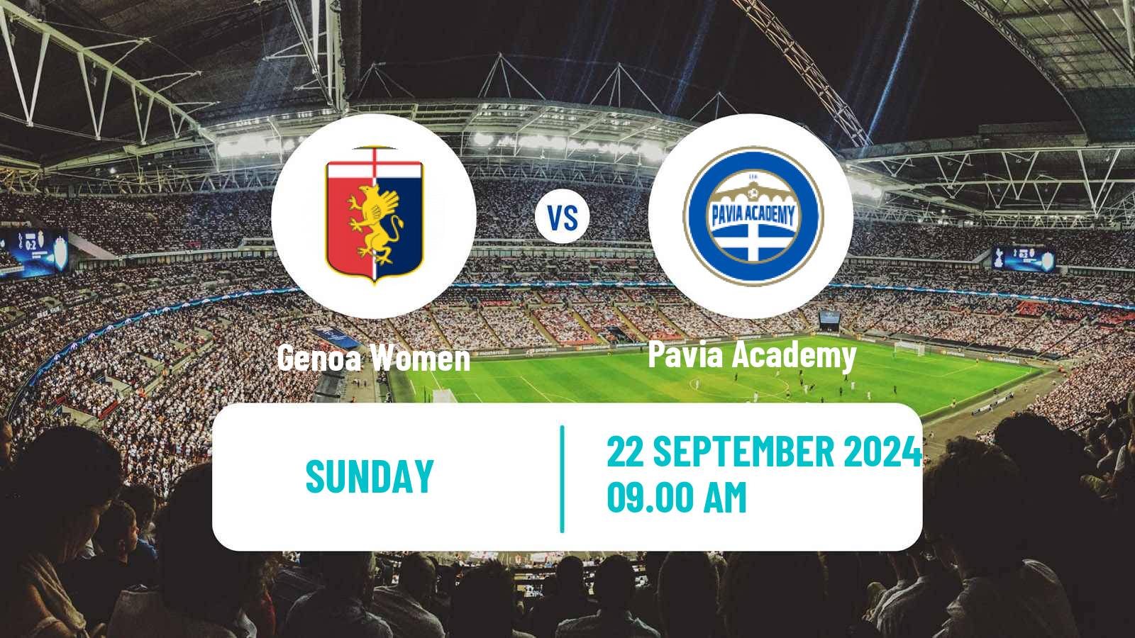 Soccer Italian Serie B Women Genoa - Pavia Academy