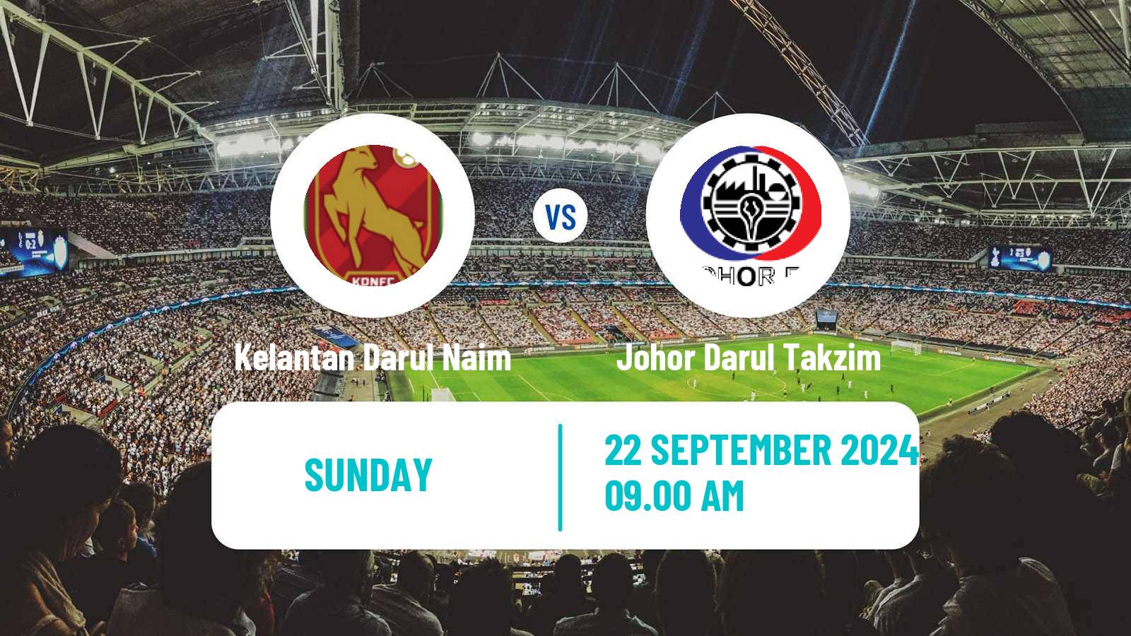 Soccer Malaysian Super League Kelantan Darul Naim - Johor Darul Takzim