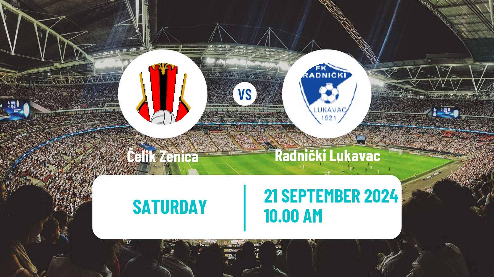 Soccer Bosnian Prva Liga FBiH Čelik Zenica - Radnički Lukavac