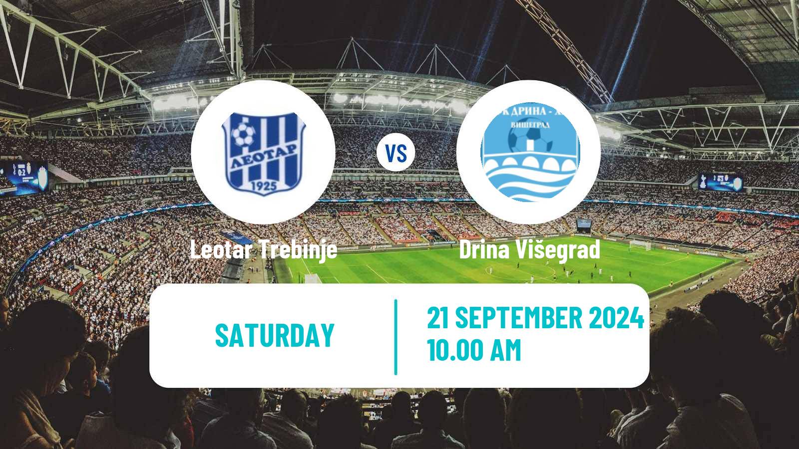 Soccer Bosnian Prva Liga RS Leotar Trebinje - Drina Višegrad