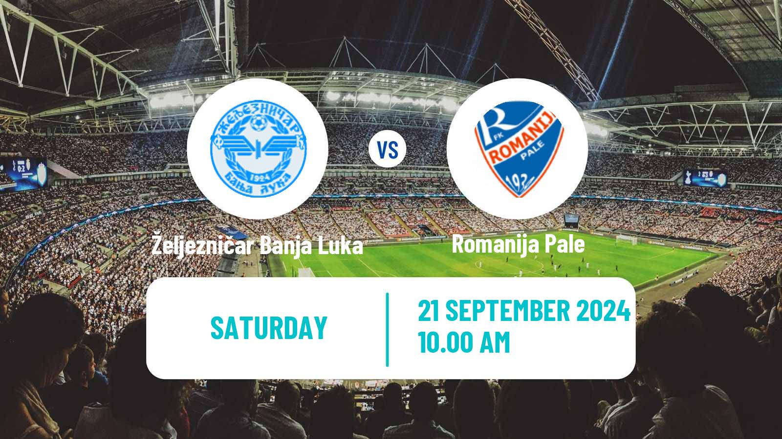 Soccer Bosnian Prva Liga RS Željezničar Banja Luka - Romanija Pale