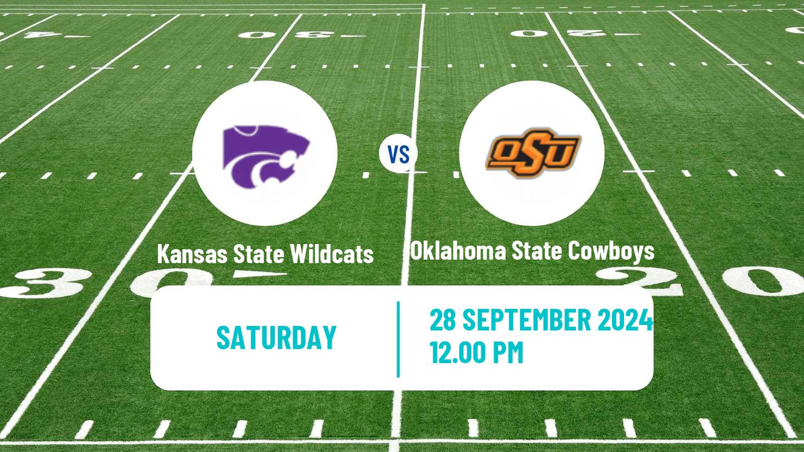 American football NCAA College Football Kansas State Wildcats - Oklahoma State Cowboys