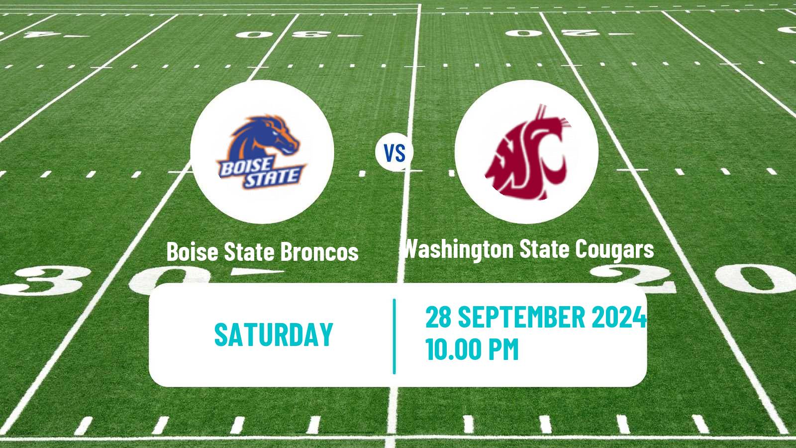 American football NCAA College Football Boise State Broncos - Washington State Cougars