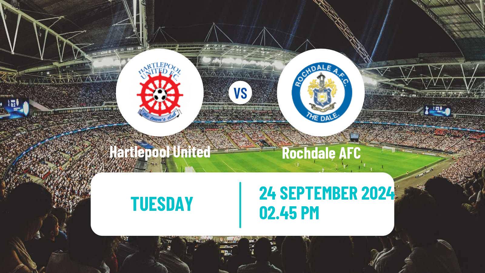 Soccer English National League Hartlepool United - Rochdale