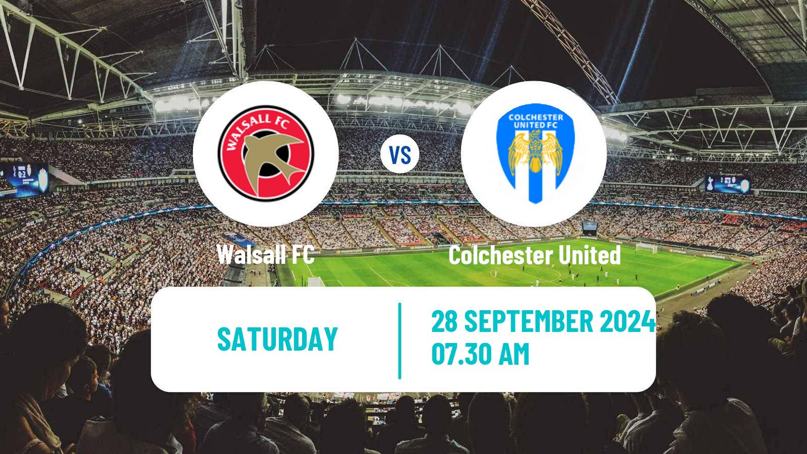 Soccer English League Two Walsall - Colchester United