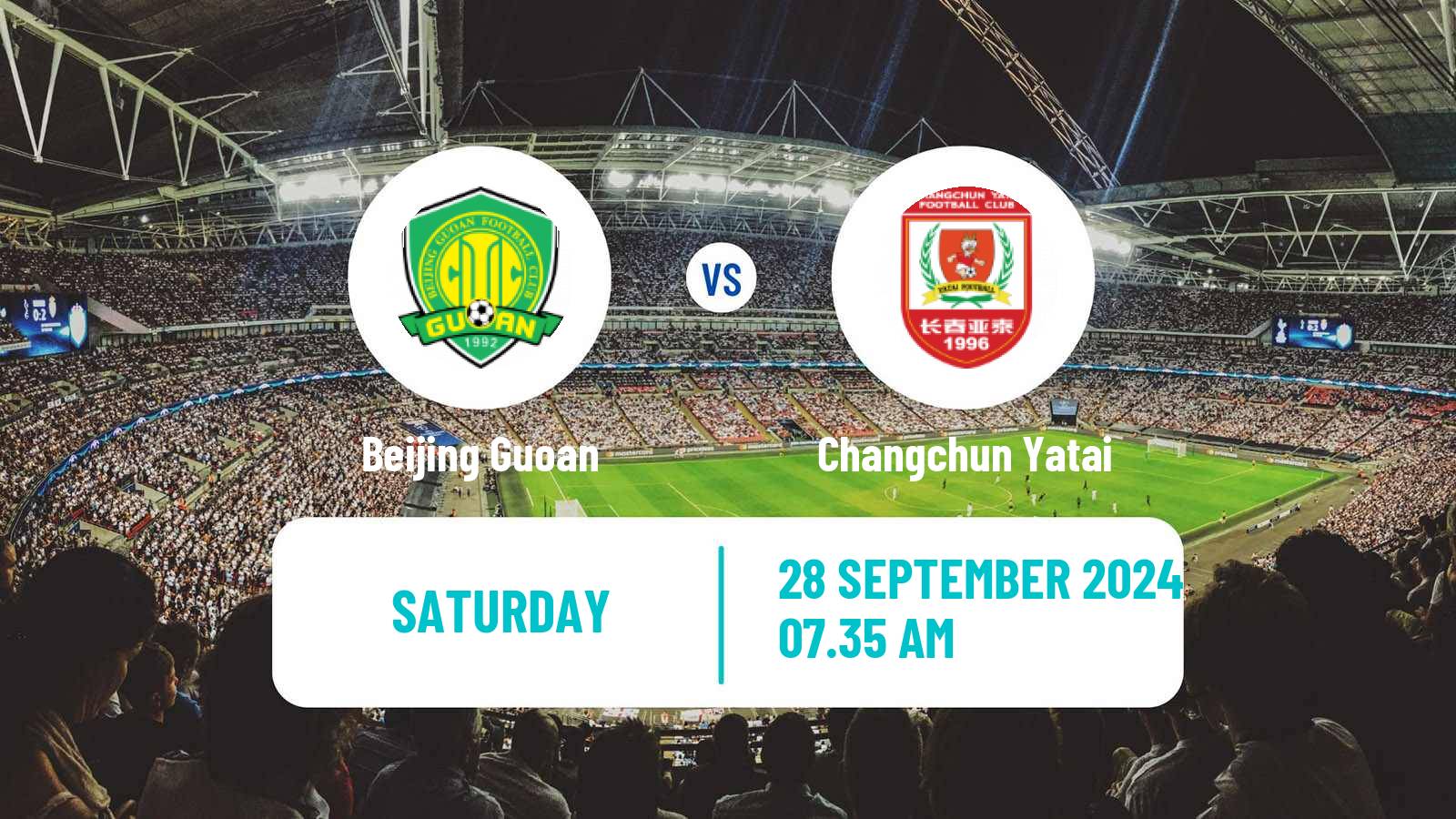 Soccer Chinese Super League Beijing Guoan - Changchun Yatai