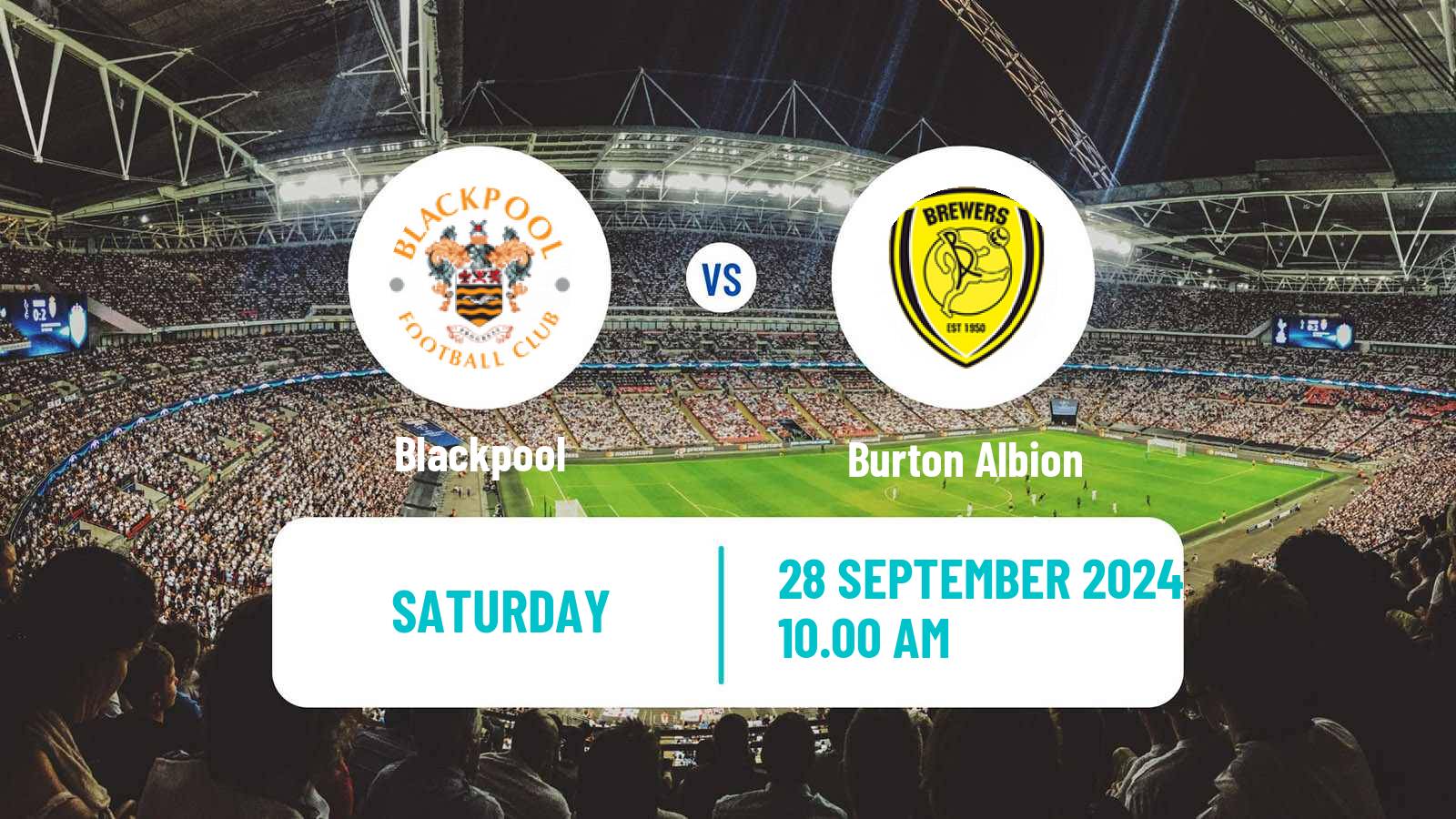 Soccer English League One Blackpool - Burton Albion