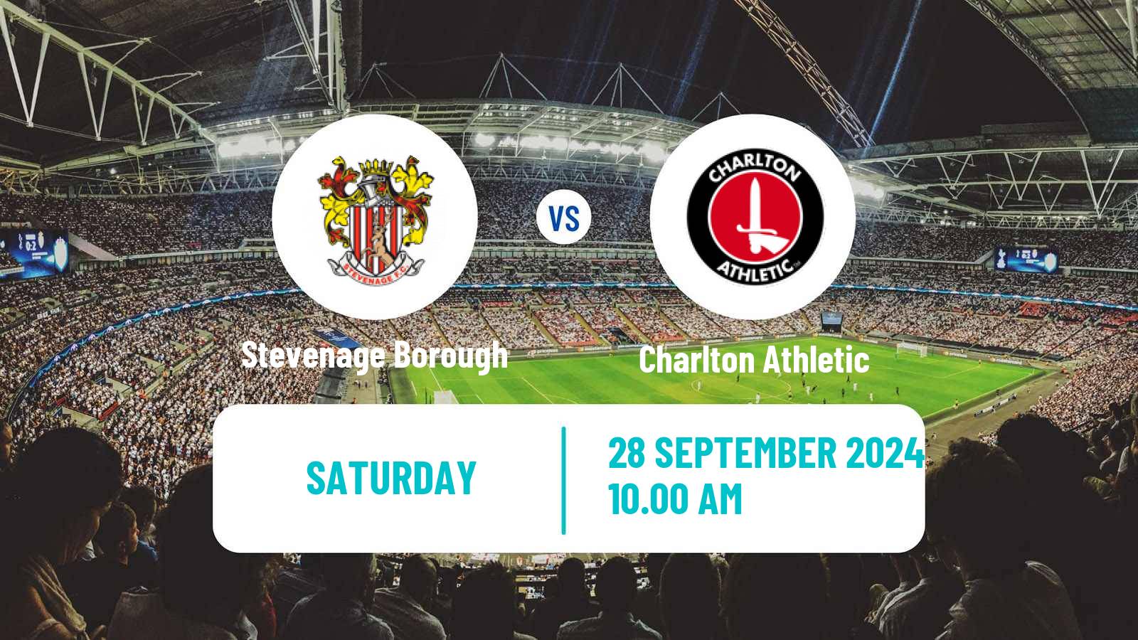 Soccer English League One Stevenage Borough - Charlton Athletic