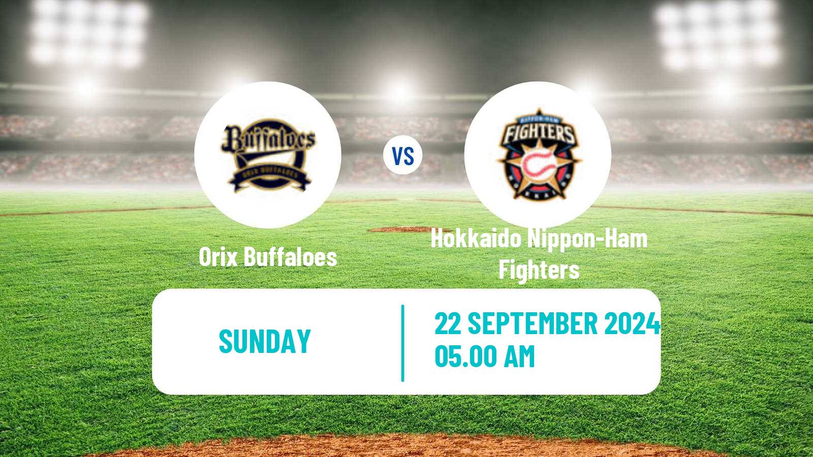 Baseball NPB Orix Buffaloes - Hokkaido Nippon-Ham Fighters