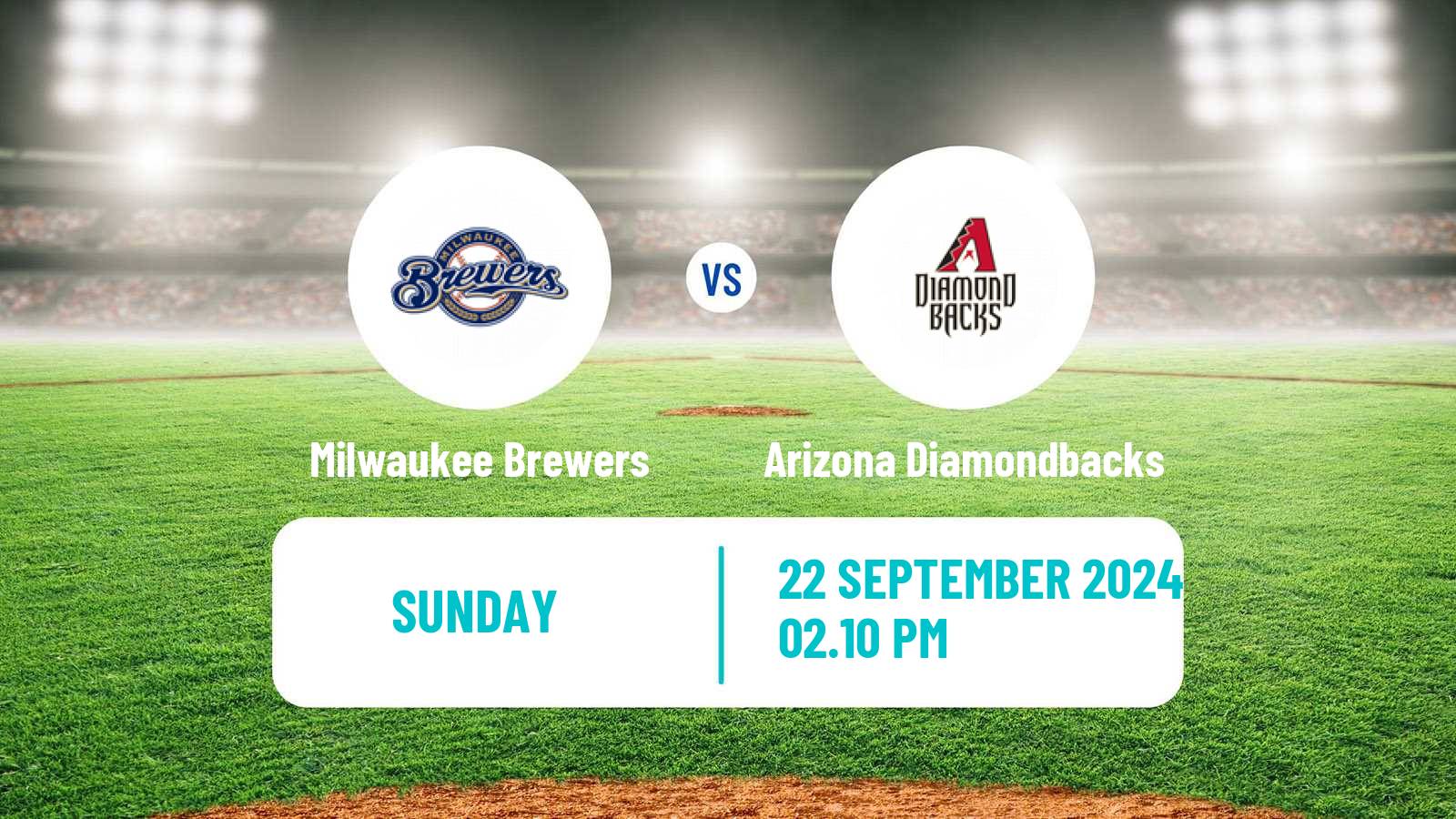 Baseball MLB Milwaukee Brewers - Arizona Diamondbacks