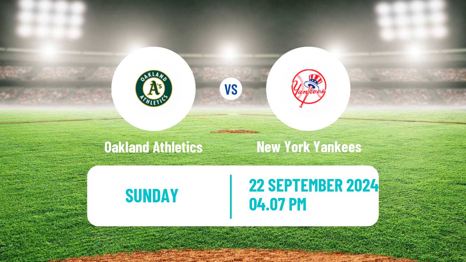 Baseball MLB Oakland Athletics - New York Yankees