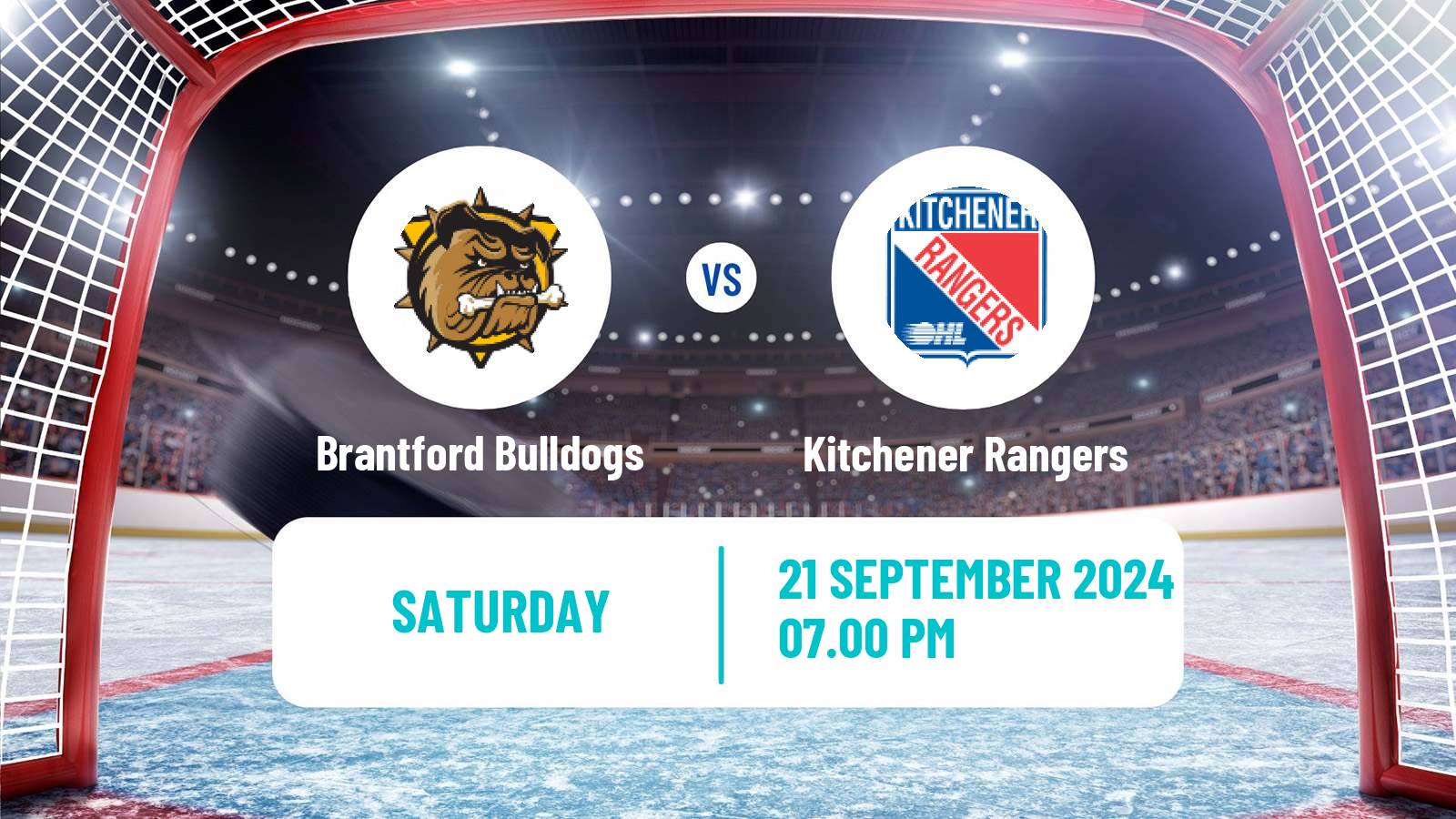 Hockey OHL Brantford Bulldogs - Kitchener Rangers