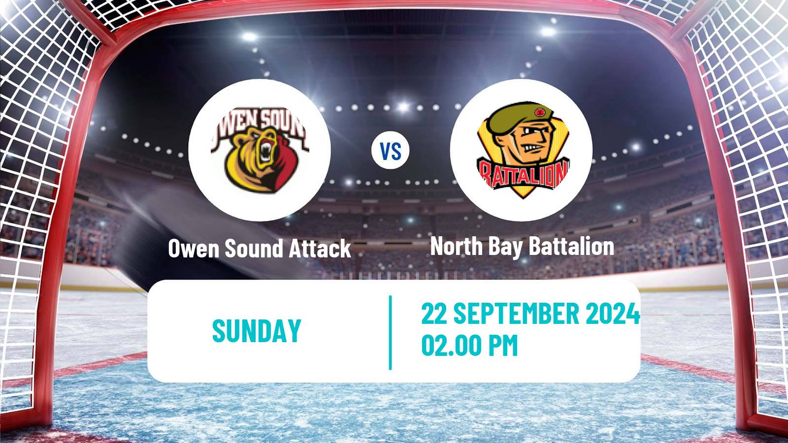 Hockey OHL Owen Sound Attack - North Bay Battalion