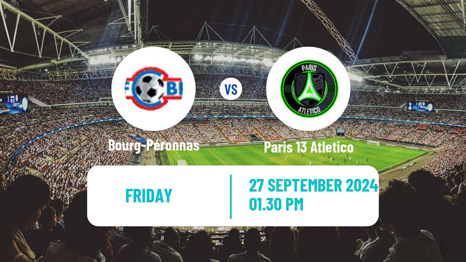 Soccer French National League Bourg-Péronnas - Paris 13 Atletico