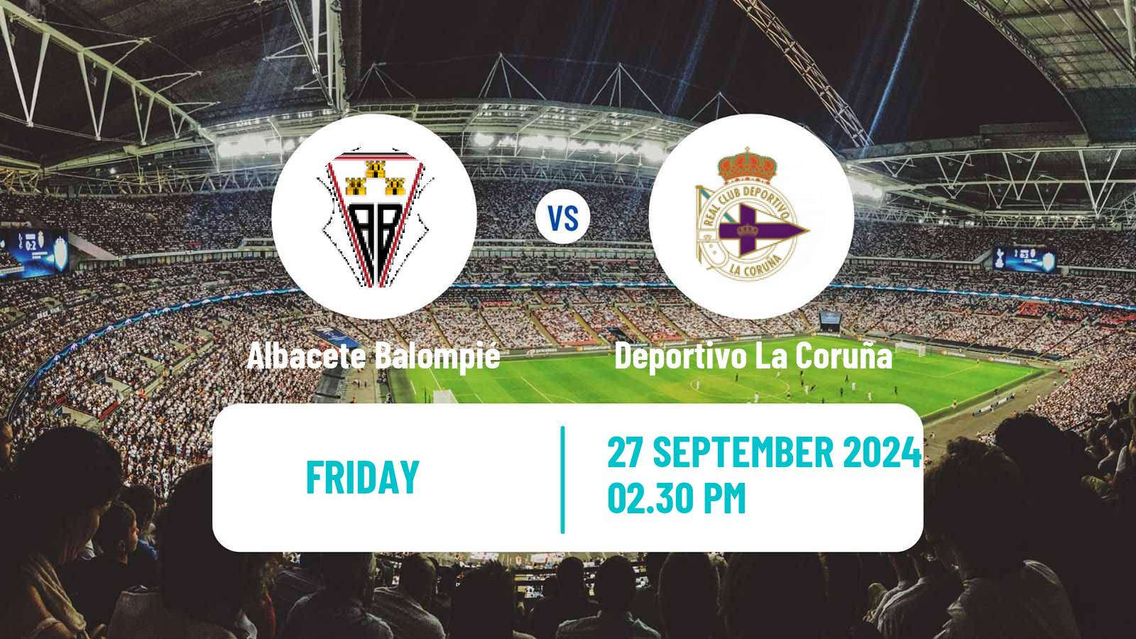 Soccer Spanish LaLiga2 Albacete Balompié - Deportivo La Coruña