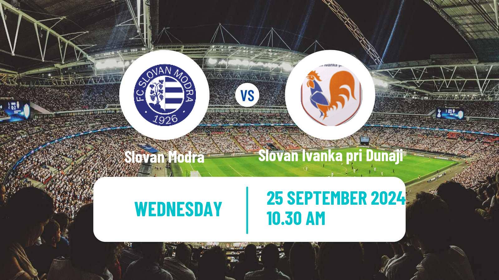 Soccer Slovak 4 Liga Bratislava Slovan Modra - Slovan Ivanka pri Dunaji