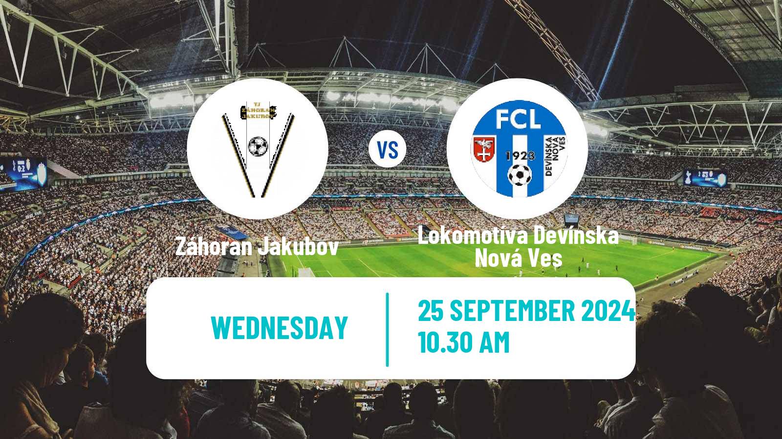 Soccer Slovak 4 Liga Bratislava Záhoran Jakubov - Lokomotíva Devínska Nová Ves