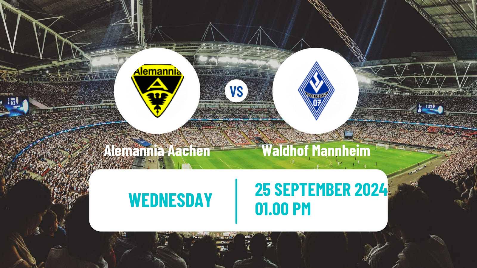 Soccer German 3 Bundesliga Alemannia Aachen - Waldhof Mannheim