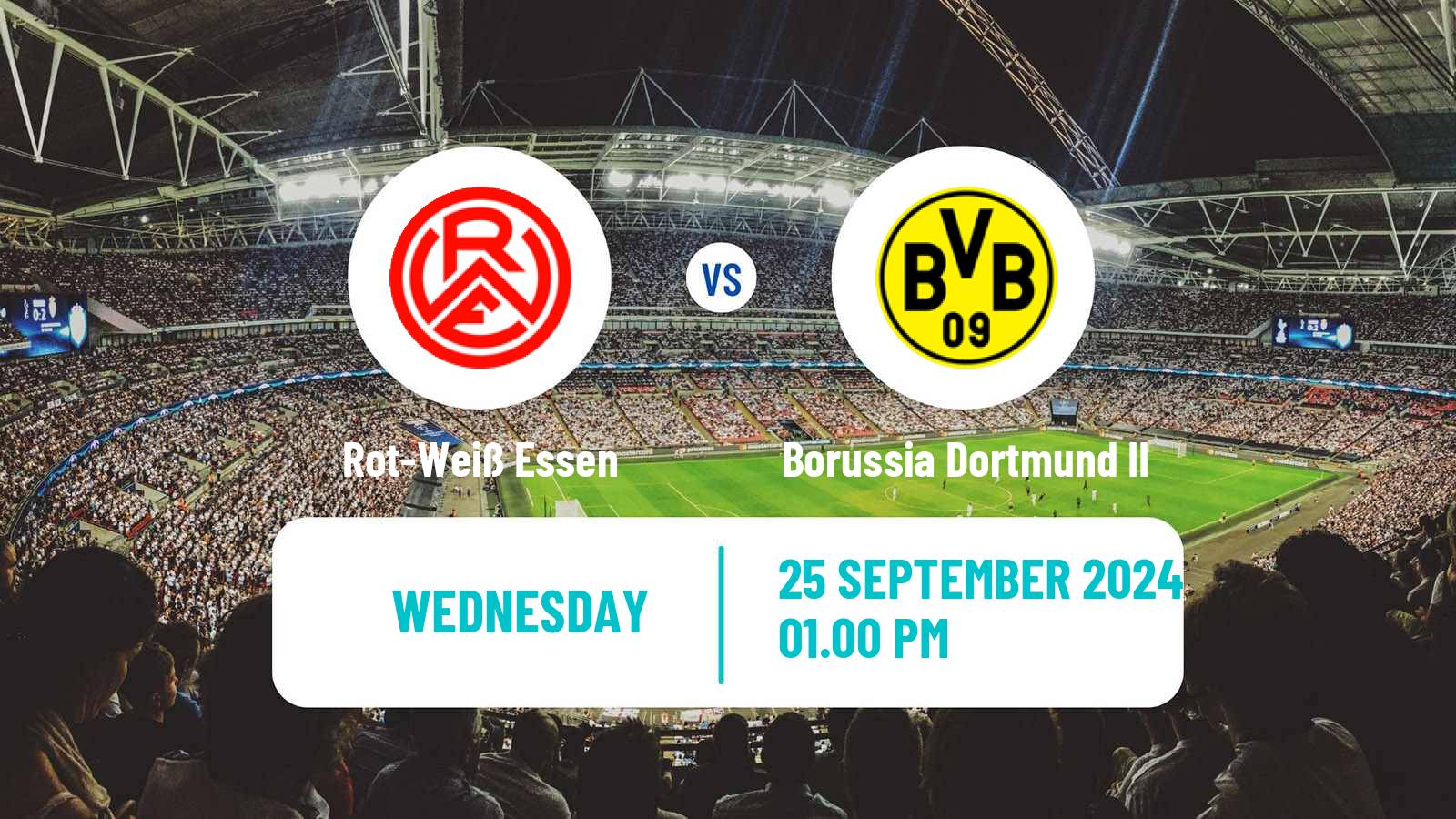 Soccer German 3 Bundesliga Rot-Weiß Essen - Borussia Dortmund II