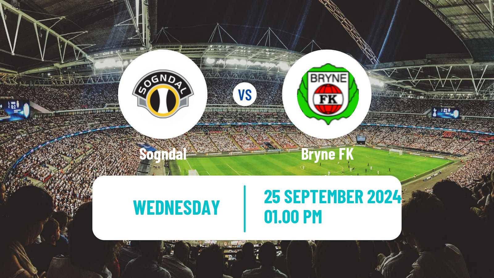 Soccer Norwegian Adeccoligaen Sogndal - Bryne