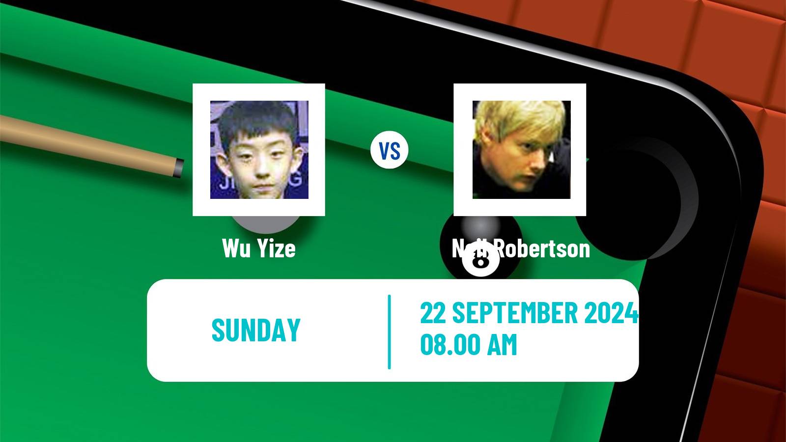 Snooker English Open Wu Yize - Neil Robertson