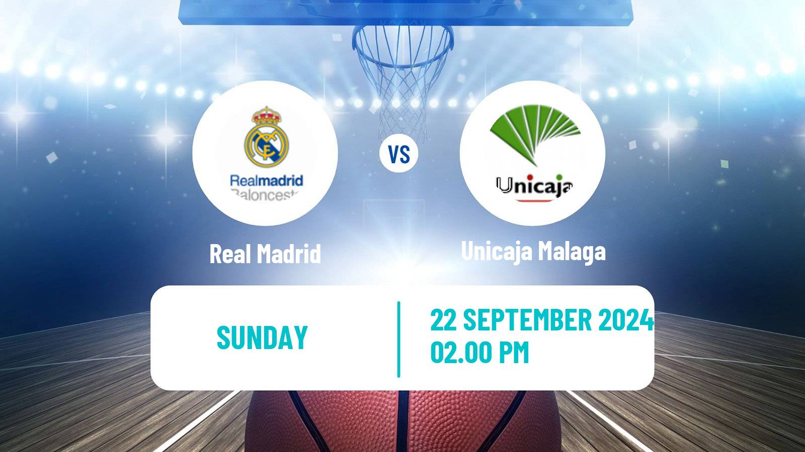 Basketball Spanish Supercopa ACB Real Madrid - Unicaja Malaga