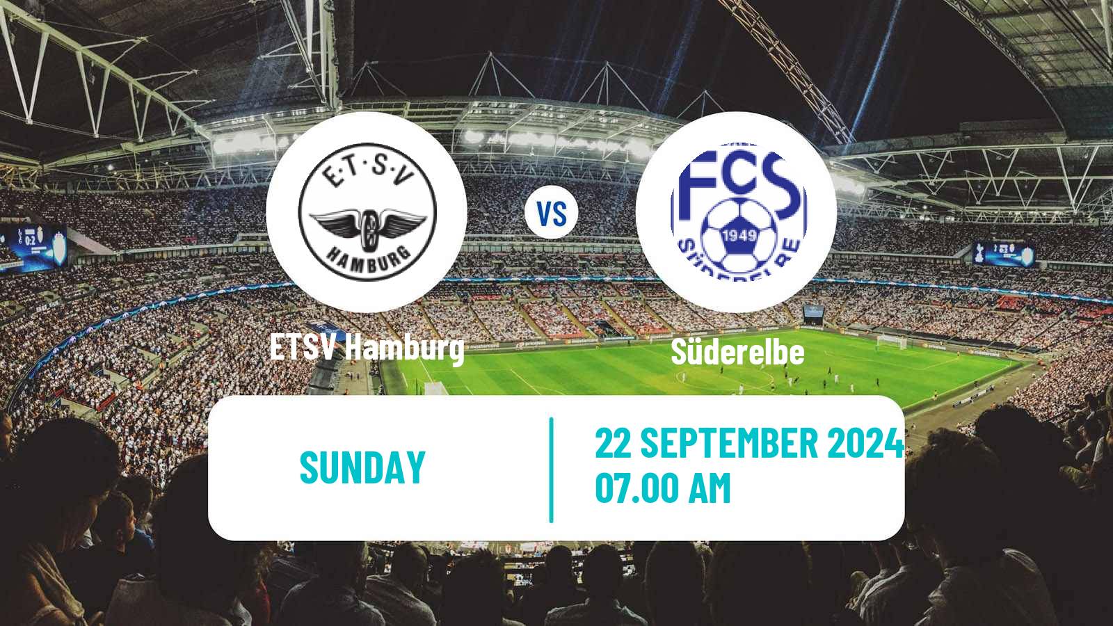 Soccer German Oberliga Hamburg ETSV Hamburg - Süderelbe