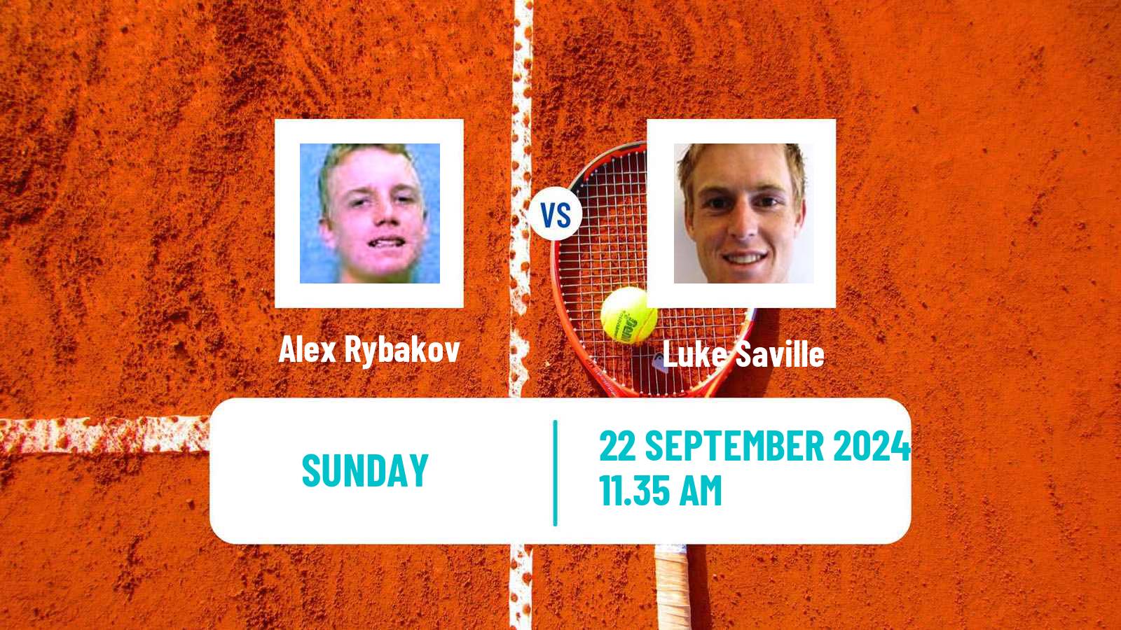 Tennis Charleston Challenger Men 2024 Alex Rybakov - Luke Saville