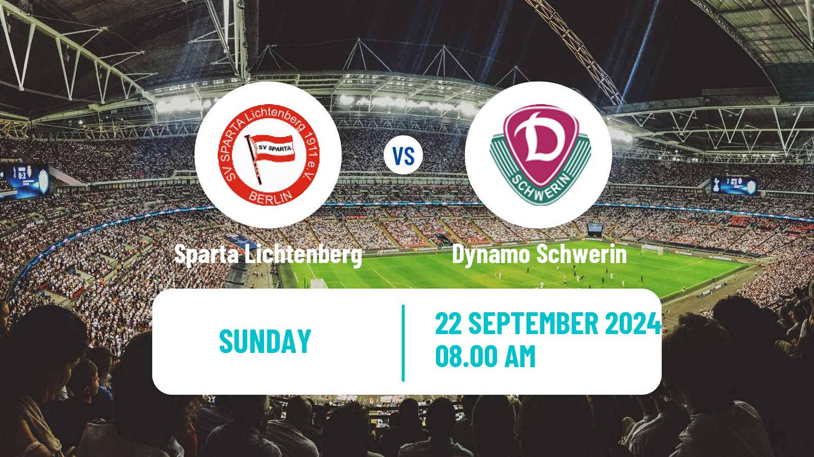 Soccer German Oberliga NOFV-Nord Sparta Lichtenberg - Dynamo Schwerin