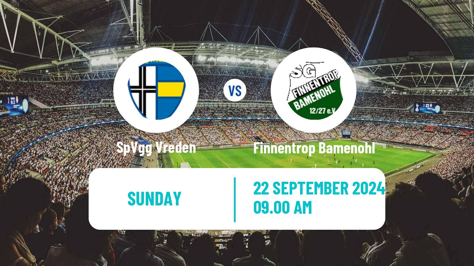 Soccer German Oberliga Westfalen Vreden - Finnentrop Bamenohl