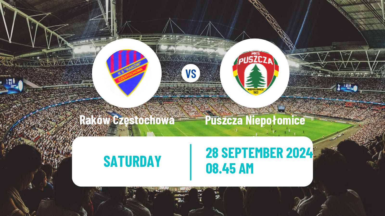 Soccer Polish Ekstraklasa Raków Częstochowa - Puszcza Niepołomice