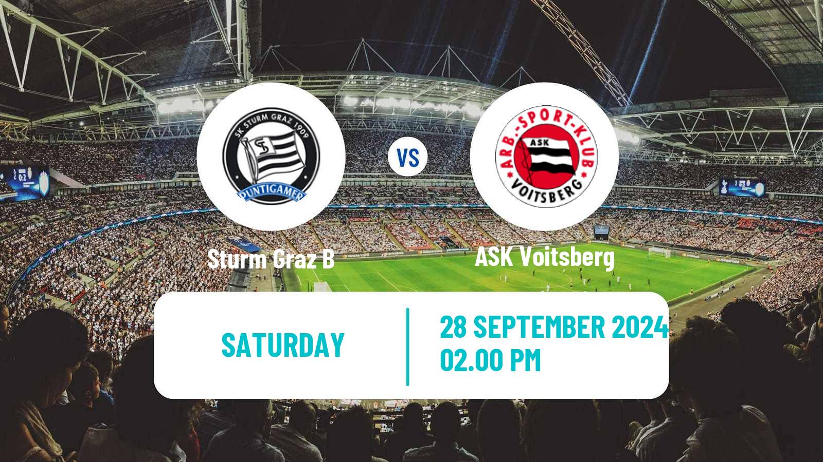 Soccer Austrian 2 Liga Sturm Graz B - ASK Voitsberg