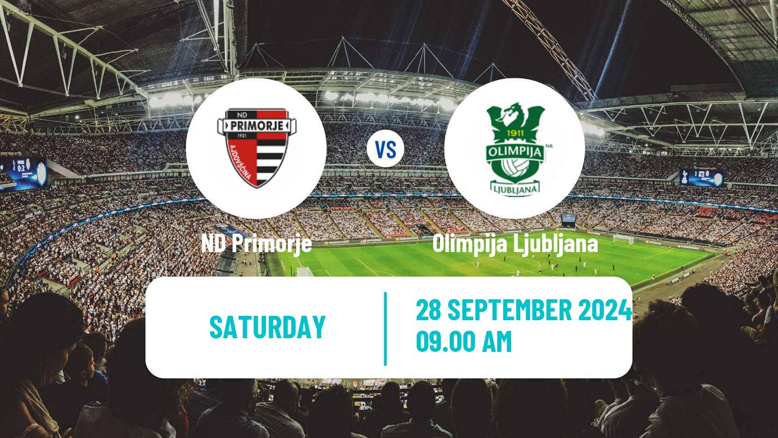 Soccer Slovenian PrvaLiga Primorje - Olimpija Ljubljana