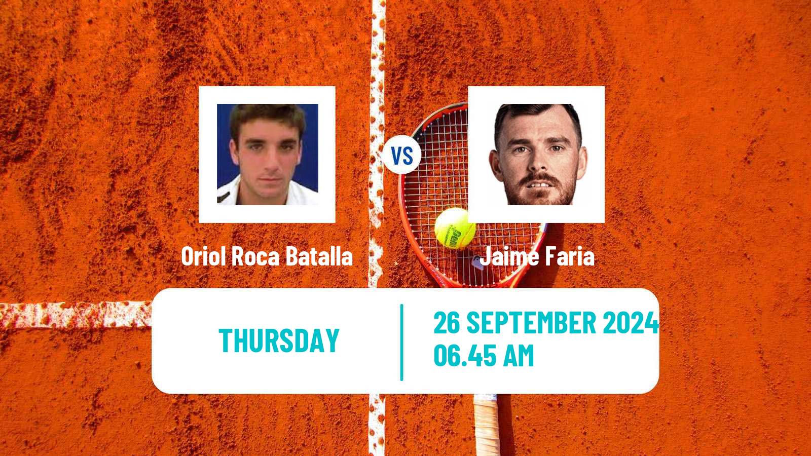 Tennis Lisbon Challenger Men Oriol Roca Batalla - Jaime Faria