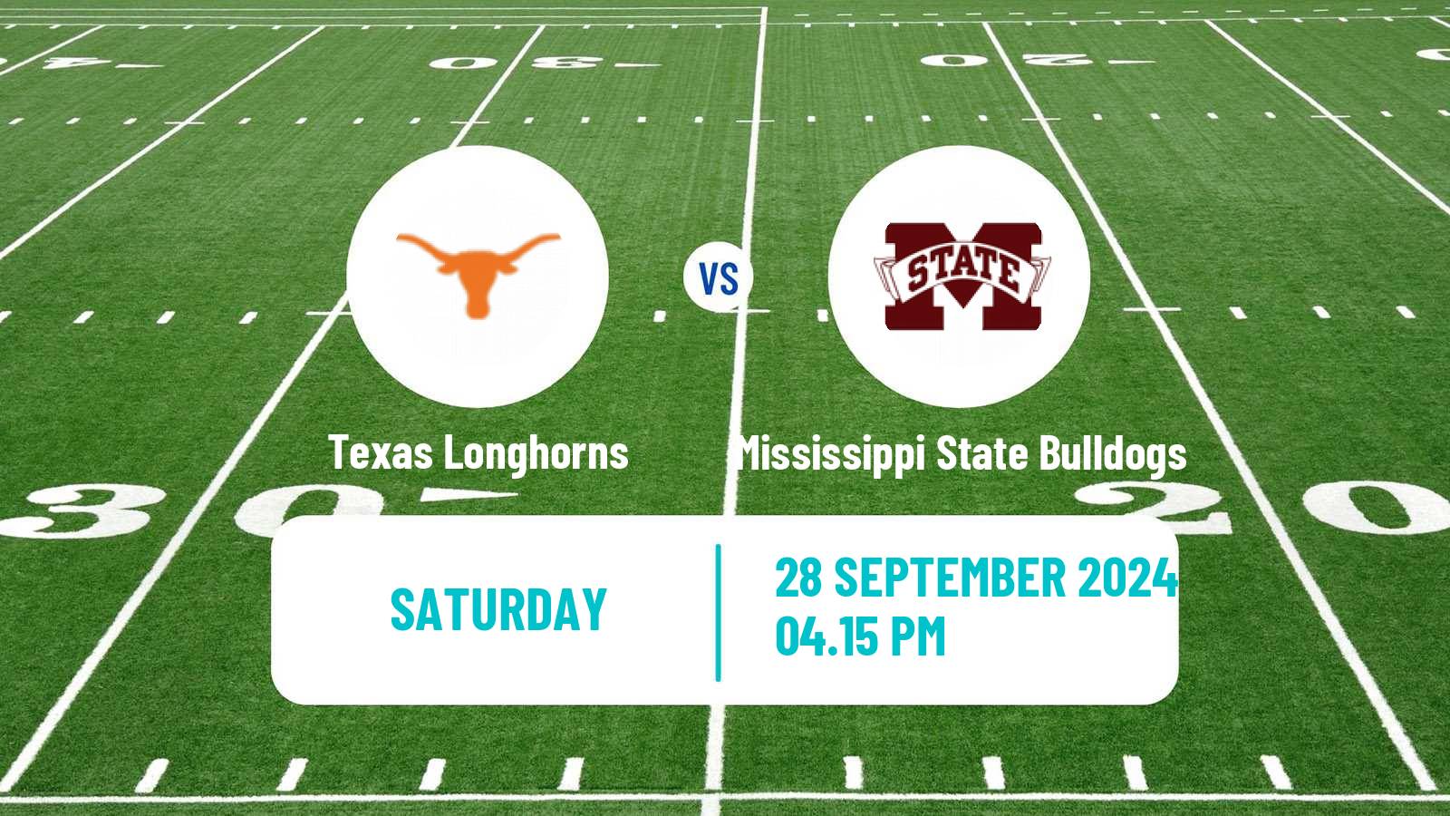 American football NCAA College Football Texas Longhorns - Mississippi State Bulldogs