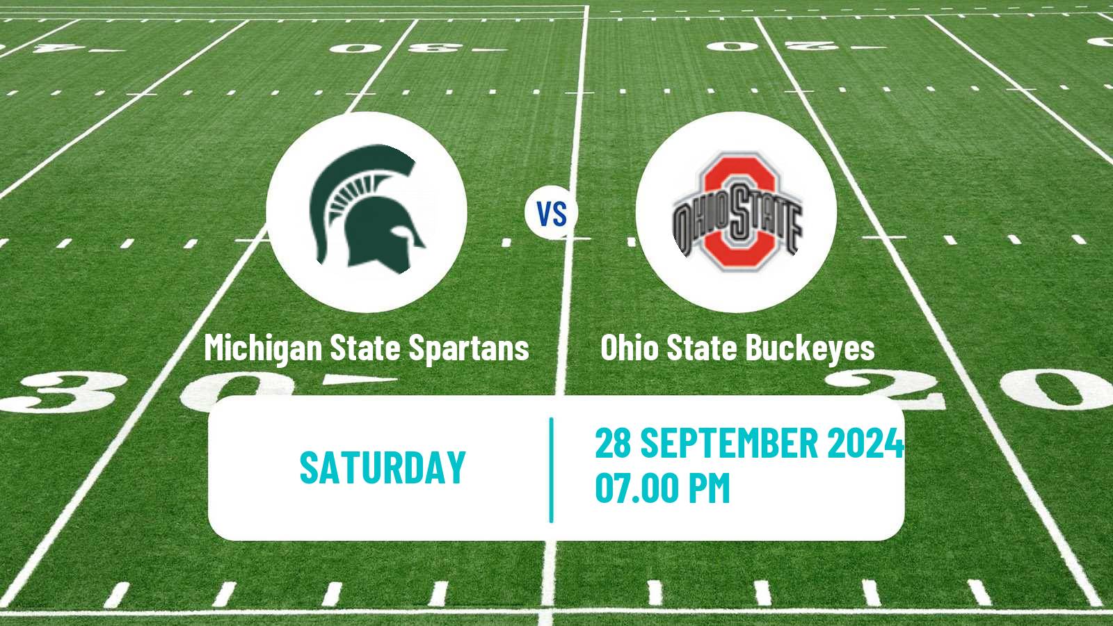 American football NCAA College Football Michigan State Spartans - Ohio State Buckeyes