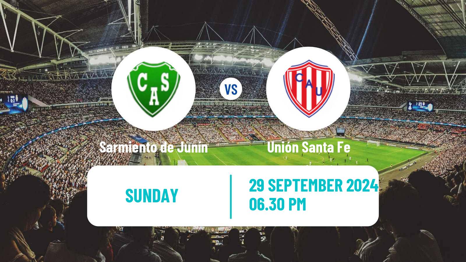 Soccer Argentinian Liga Profesional Sarmiento de Junín - Unión Santa Fe