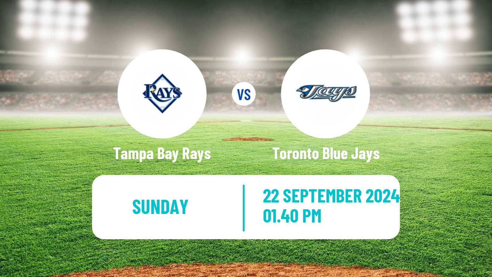 Baseball MLB Tampa Bay Rays - Toronto Blue Jays