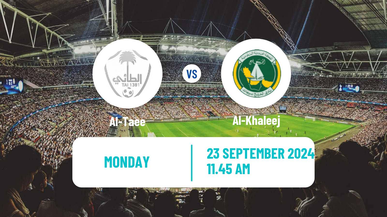 Soccer Saudi King Cup Al-Taee - Al-Khaleej