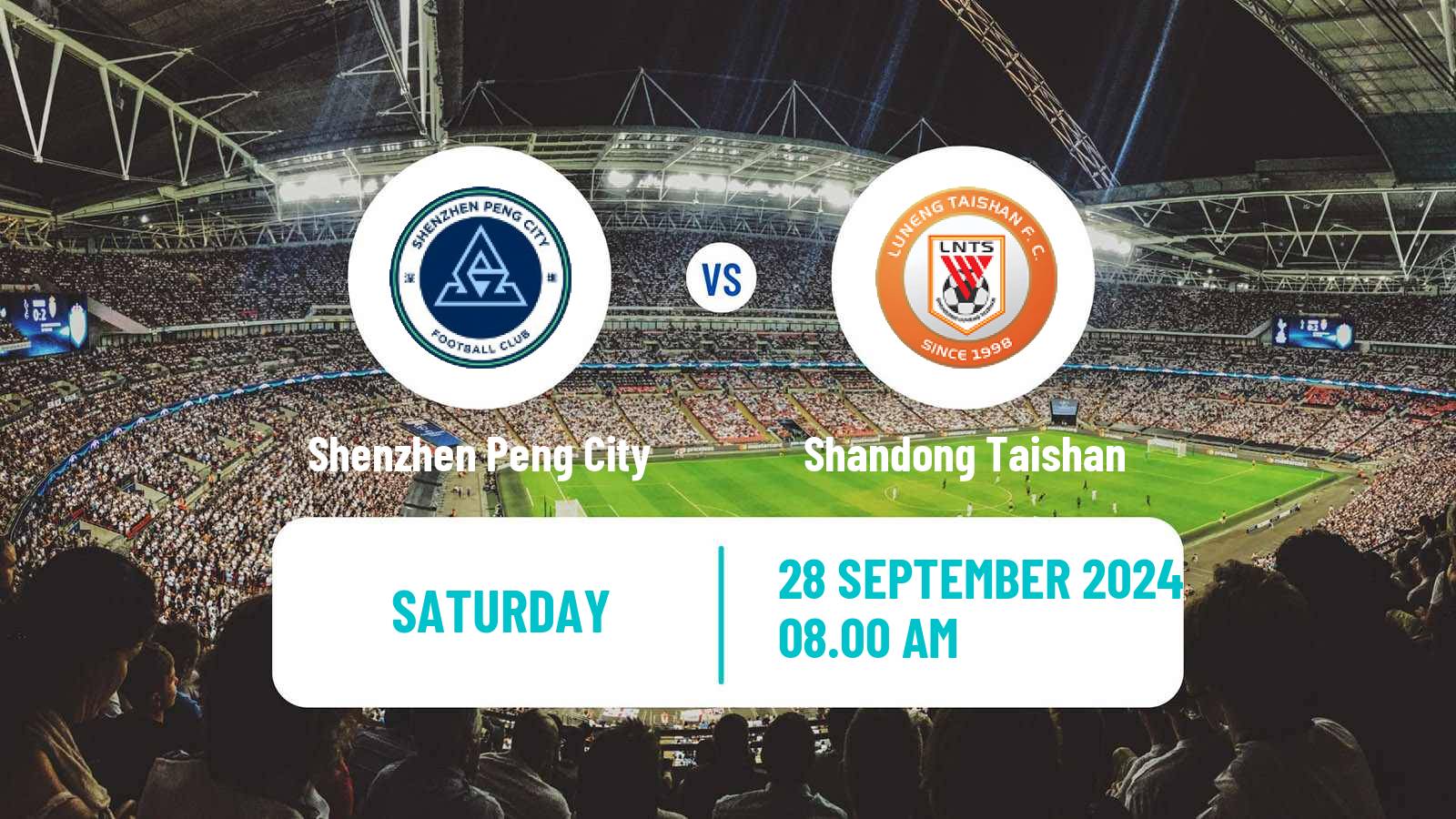 Soccer Chinese Super League Shenzhen Peng City - Shandong Taishan