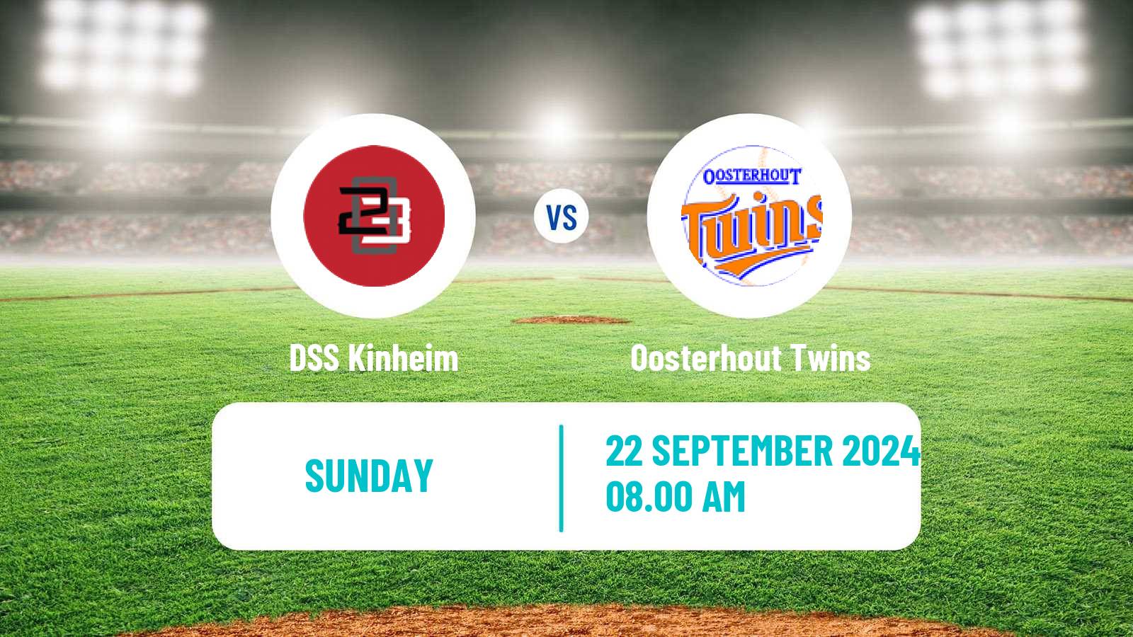 Baseball Dutch Hoofdklasse Baseball DSS Kinheim - Oosterhout Twins